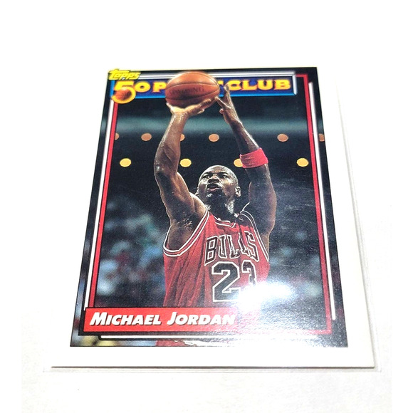 1992 Topps Michael Jordan #205 50 Point Club Chicago Bulls GOAT - Picture 1 of 2